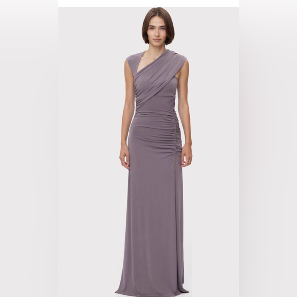 Herve Leger One Shoulder Dress in Rich Purple